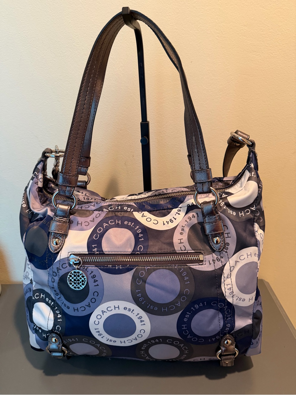 Coach Snaphead Print Sateen Alexandra Satchel Crossbody Handbag F17582 Y2k, $398